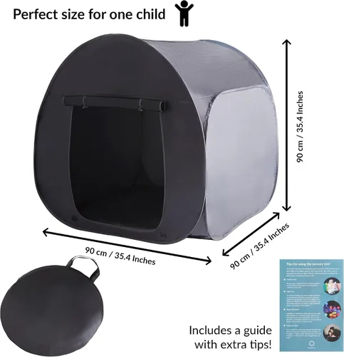 Miniatura 5 de Tienda de Juego Sensorial Escondite Tranquilo para Niños Den Sensorial Desmontable Oscurecimiento Tienda para Interiores Fácil