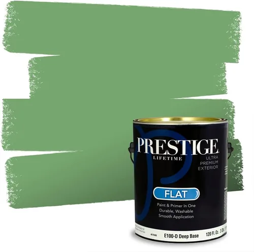 Miniatura 54 de PRESTIGE Pintura exterior e imprimación en uno, aloe, plano, 1 galón