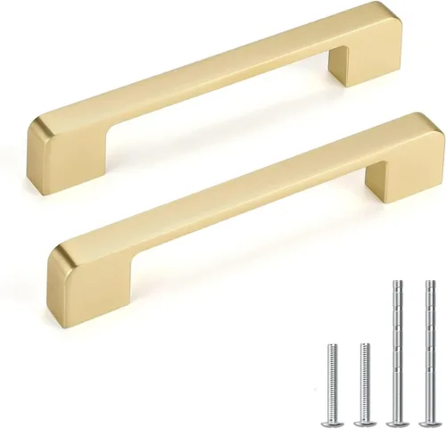 Miniatura 12 de Paquete de 5 tiradores para gabinete de 3–3/4 pulgadas, color negro mate, manijas negras para cajones, manijas para alacena de cocina, herrajes
