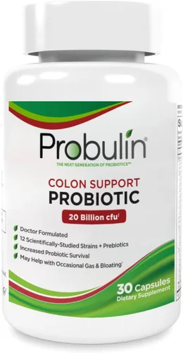 Miniatura 9 de Probulin Suplemento probiótico de apoyo para el colon, cápsulas probióticas para la salud intestinal, digestiva e inmunitaria para hombres