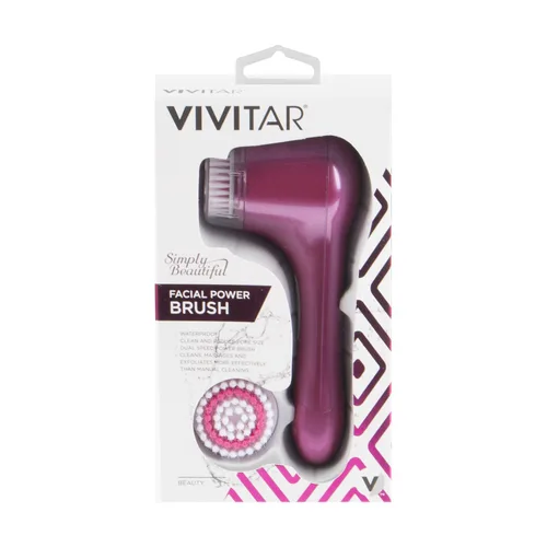 Miniatura 4 de Vivitar PG7000 Exfoliante Limpiadora Suave/Suave Spa Portátil Para Cuidado de la Piel Sensible Cepillo De Limpieza Facial Potencia, Rosa, 1 unidad