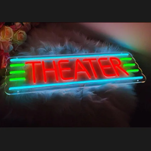 Miniatura 6 de Letrero de neón LED de teatro, decoración de habitación, letreros de neón personalizados para decoración de teatro, luz LED de neón personalizada