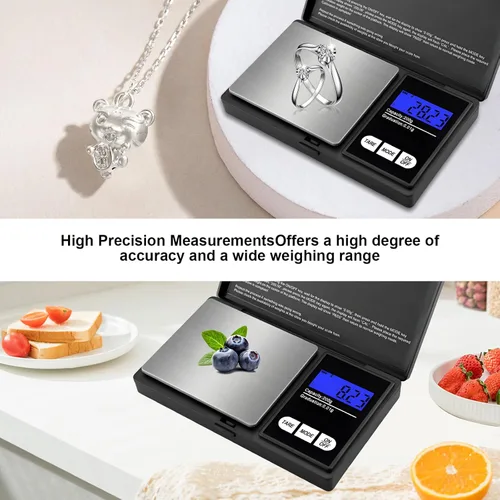 Miniatura 3 de Escala digital pequeña de 7.05 oz/0.00 oz de precisión de gramos y onzas para joyas, polvo, monedas, báscula de bolsillo de cocina de alimentos
