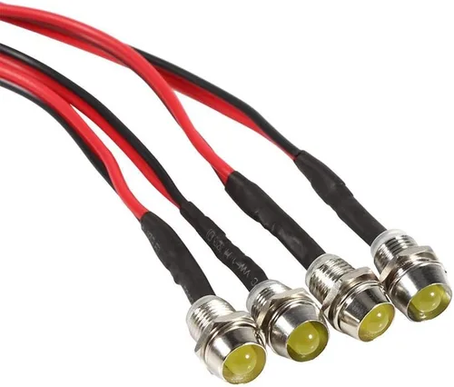 Miniatura 4 de Keenso 12V 0.315 in LED Advertencia Luz Indicadora Lámpara Coche Van Barco Indicador Luz Dash Bombillas Direccional Lámpara (azul)
