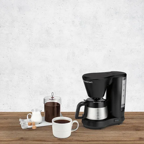 Miniatura 4 de Cuisinart - Cafetera de 5 tazas con jarra de acero inoxidable, máquina de café con depósito de agua extraíble, filtro de agua de carbón, función