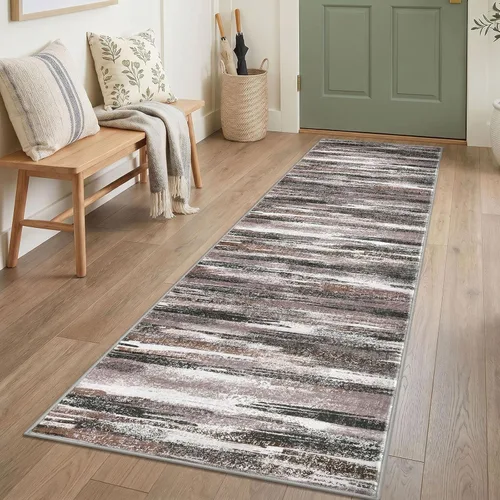 Miniatura 59 de Alfombra de pasillo moderna Lansny 2 x 6 pulgadas, alfombra de cocina lavable verde mostaza multicolor, alfombra antideslizante suave para pasillo