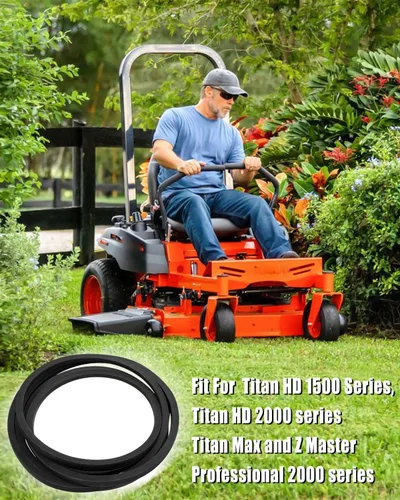 Miniatura 4 de Cinturón de cubierta de 5/8 x 189 pulgadas, apto para Titan HD Max y Z Master 1500 2000 Series 60 pulgadas, cortacésped profesional, correa