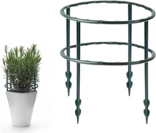 Miniatura 3 de HUFFA 2/4 unids plástico planta soporte pila marco invernadero arreglo semicírculo fijo varilla interior flor planta vid escalada soporte 4 piezas-L
