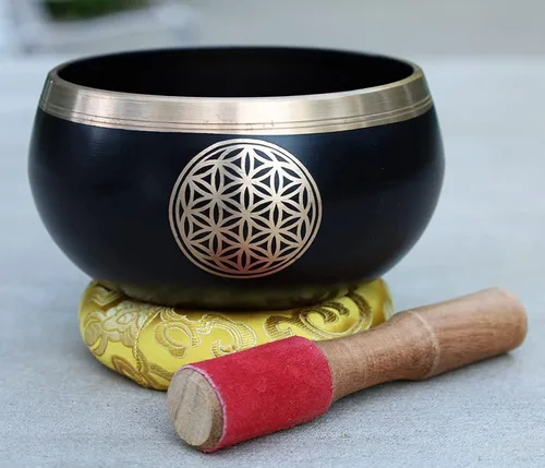 Miniatura 5 de Juego de cojines tibetanos con diseño de flor de la vida, para meditación, yoga, curación espiritual y atención plena, tamaño extra grande