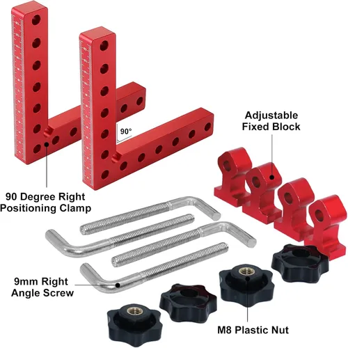 Miniatura 3 de Utoolmart Abrazaderas de ángulo recto de 90 grados, abrazaderas de esquina para carpintería de 5.5 x 5.5 pulgadas (5.5 x 5.5 in), cuadrado