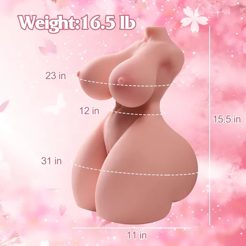 Miniatura 3 de Muñeca Sexual de Torso de 16.5LB, Juguete Sexual de Torso de Culo, Masturbador Masculino Juguetes Sexuales 3 en 1 Juguetes para Adultos para Hombres