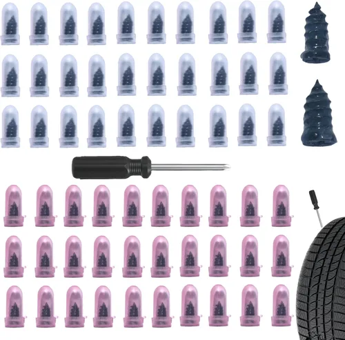 Miniatura 11 de 60 clavos de goma para reparación de neumáticos, kits de reparación de neumáticos al vacío, tornillos de goma en espiral, herramienta
