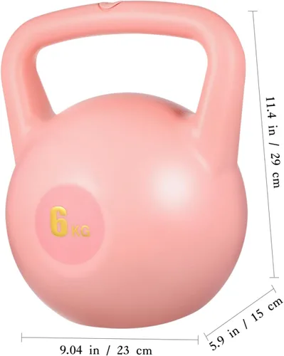 Miniatura 2 de SUPVOX Pesa rusa rellena de agua, peso de polietileno rosa para entrenamiento de fuerza y entrenamientos de gimnasio, equipo de ejercicio de agarre