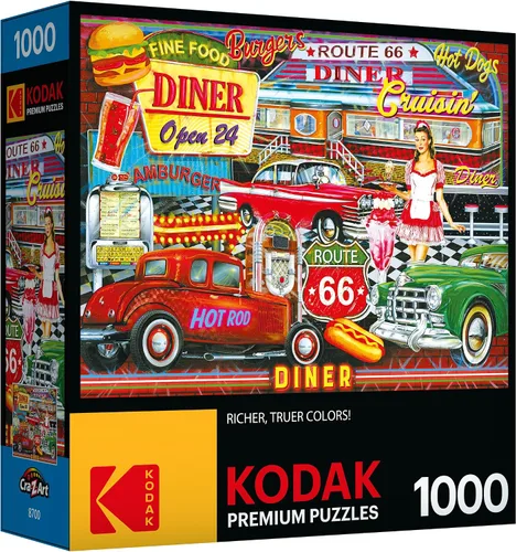 Miniatura 2 de RoseArt - Kodak Premium - 50's Diner - Rompecabezas de 1000 piezas para adultos