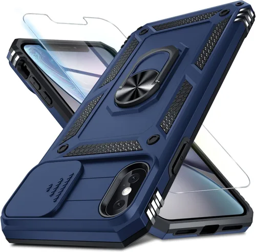 Miniatura 50 de Janmitta - Funda para iPhone 14 Pro con cubierta deslizante para lente de cámara incorporada + protector de pantalla, funda de cuerpo completo