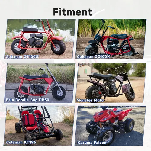 Miniatura 4 de AT 145/70-6 Neumático sin cámara para Mini Bike Go Kart ATV Coleman CT100U CC100X B100 KT196 CK196 Baja Doodlebug DB30, Mini Bike Neumáticos 145