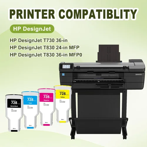 Miniatura 2 de Cartucho de tinta compatible HP728 CY F9K17A para HP 728 Reemplazo para HP DesignJet T730 de 36 pulgadas, DesignJet T830 24 pulgadas MFP, impresoras