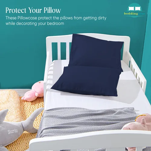 Miniatura 6 de Juego de 2 fundas de almohada de viaje de 12 x 16 pulgadas con cierre de sobre, 600 hilos, 100% algodón egipcio, fundas de almohada de viaje de 12 x