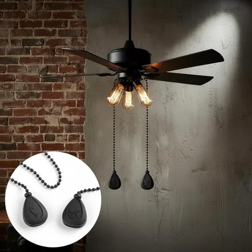 Miniatura 5 de Patelai 4 piezas de extensión de cadena para ventilador de techo, extensión de cadena de 12 pulgadas, colgante clásico en forma de gota, cuerda