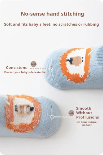 Miniatura 6 de Calcetines antideslizantes para bebés y niños pequeños, calcetines antideslizantes para recién nacidos, calcetines para el primer piso, 6 paquetes
