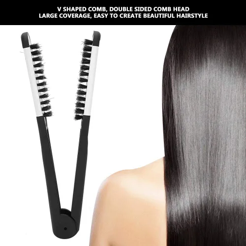 Miniatura 6 de Peine Alisador De Cabello Cepillo Doble Cara Para Planchar Palo Plastico El Pelo Alisador De Cabello Pinzas V Peine Plancha Profesional En Forma C