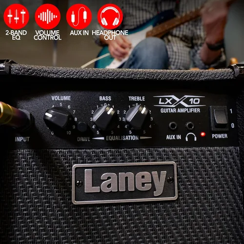 Miniatura 2 de Laney Combo de guitarra LX10 10W woofer de 5 pulgadas, negro