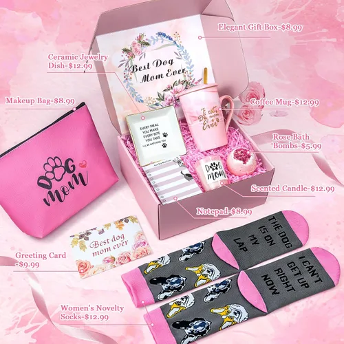 Miniatura 2 de Regalos de mamá para mujeres, regalos amantes de los perros para amantes de los perros, cesta de regalo con temática de perros, regalos