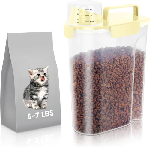 Miniatura 12 de LEAWALK Recipiente hermético de almacenamiento de alimentos para perros y gatos de 5 libras con boquilla grande mejorada, sin BPA, recipientes