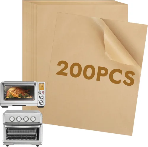 Miniatura 12 de BYKITCHEN Revestimientos para freidora de aire de 9.4x8.7 pulgadas compatibles con freidora de aire de 4-7QT y freidora de aire multifuncional