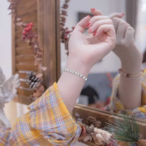 Miniatura 6 de 400 cuentas de estrella plateadas, cuentas espaciadoras de estrellas y dijes para pulseras y manualidades de joyería de bricolaje