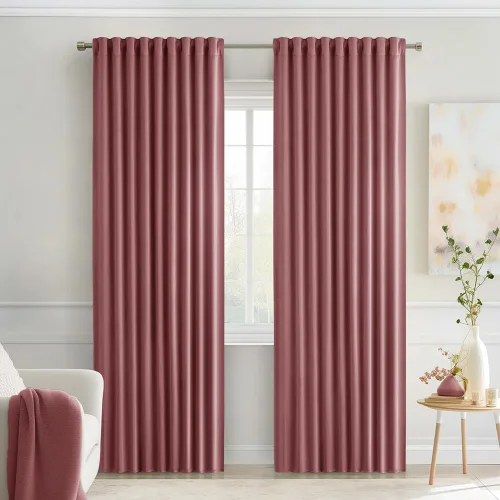 Miniatura 76 de MIULEE Cortinas opacas con pestaña trasera de 63 pulgadas de largo, juego de 2 paneles para sala de estar, dormitorio, privacidad, bolsillo