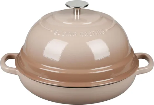 Miniatura 11 de EDGING CASTING Olla de horno holandés de hierro fundido esmaltado con tapa, horno de pan redondo para hornear pan de masa madre casero, 6 cuartos