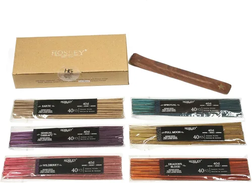 Miniatura 18 de Hosley Aromaterapia Paquete de 480 varillas de incienso lavanda, eucalipto, menta, sándalo, guisante dulce, jazmín, niebla tropical, manzana