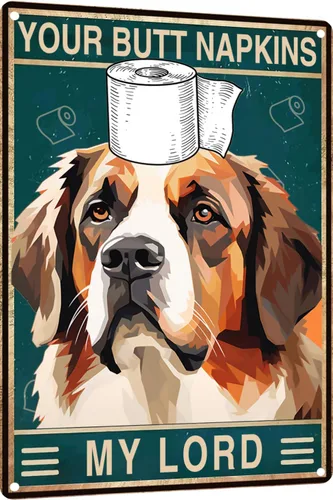 Miniatura 27 de Letrero de metal con texto en inglés "Dog Border Collie Are You Pooping", letrero vintage divertido retro de aluminio para el hogar, cocina, baño