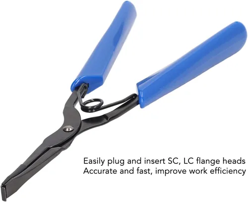 Miniatura 4 de Alicates de fibra óptica Profesional Mango de goma de acero de punta larga SC LC Cabezales de brida Conector Abrazadera de enchufe Herramienta