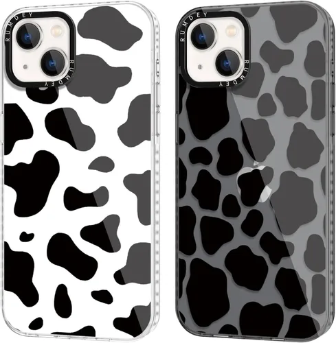 Miniatura 33 de Pack de 2 Fundas con Estampado de Guepardo para Apple iPhone 13 / iPhone 14 de 6.1 Pulgadas, Funda Transparente Linda Coquette con Patrones