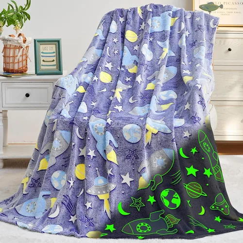 Miniatura 26 de inhand Juguetes de unicornio azul que brillan en la oscuridad para manta, regalos de unicornio para niñas de 1, 2, 3, 4, 5, 6, 7, 8, 9, 10, 11, 12