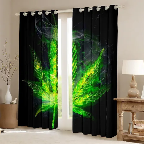 Miniatura 2 de Cortinas opacas con purpurina degradado para niños, niñas, niños, mujeres, dormitorio, teñido anudado, arco iris, degradado, 38 pulgadas de ancho x