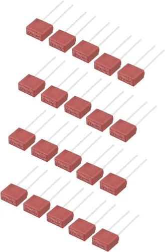 uxcell® 20pcs DIP montado en miniatura cuadrado lento golpe micro fusible T1A 1A 250V rojo