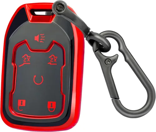 Miniatura 19 de XIYANG TRADE para funda de llavero GMC con llavero, funda de llave de TPU de protección completa compatible con GMC Chevy Silverado Suburban Tahoe