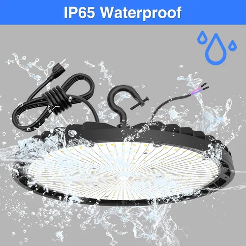 Miniatura 7 de 150W UFO LED alta luz de la bahía 22500LM ETL listado alta bahía LED tienda luces 5000K 0-10V regulable para almacén garaje AC100-277V
