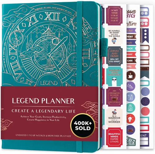 Miniatura 10 de Planificador Legend – planificador de vida semanal y mensual sin fecha para alcanzar tus objetivos y vivir feliz. Cuaderno organizador, diario