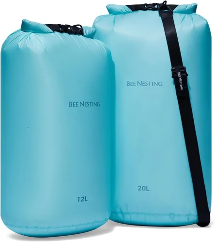 Miniatura 38 de Bee Nesting Juego de bolsas secas ultraligeras para mochileros, saco seco impermeable para camping, senderismo, motocicleta, saco de cosas ligeras