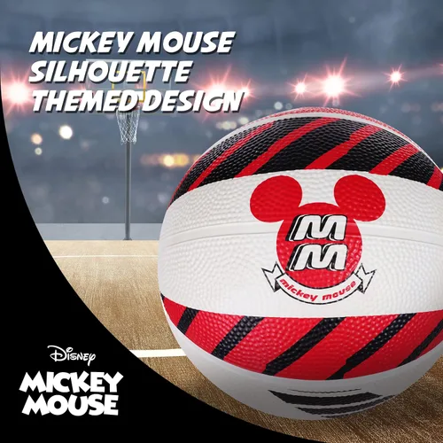 Miniatura 3 de Disney Mickey Mouse Baloncesto tamaño 6, juego para interiores y exteriores, pelota deportiva juvenil para niños y niñas