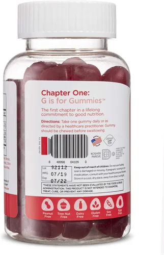 Miniatura 3 de Zahler Chapter One Gomitas de biotina, biotina fortificante para el cabello, piel y uñas, certificado Kosher, 60 gomitas saborizadas