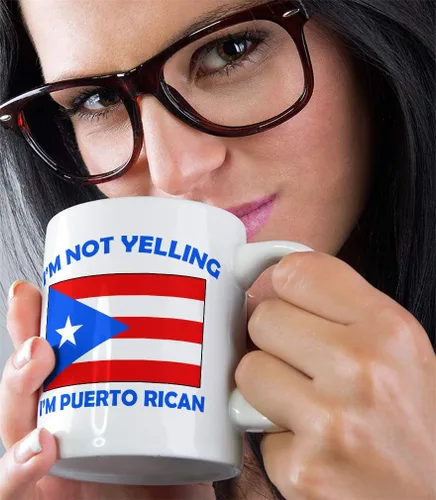 Miniatura 5 de Taza de té y café con texto en inglés "I'M Not Yelling I Am Puerto Rico Puerto Rico Puerto Ricans Taza de té Taza de Navidad Hanukkah Regalo