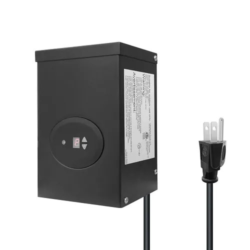 Miniatura 8 de GKOLED Transformador de bajo voltaje de 120 W con certificación ETL con fotocélula y temporizador, 120 V CA a 12 V CA paquete de alimentación