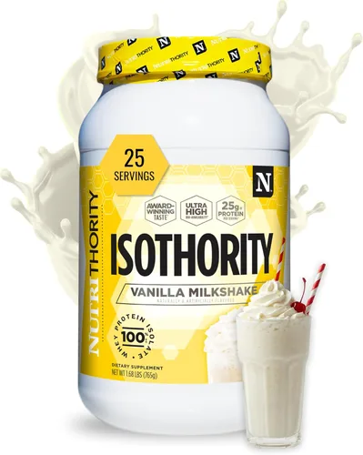 Miniatura 15 de Nutrithority - Polvo de proteína de suero aislado Isothority con proteína ultraabsorbible y BCAA para construir músculo y acelerar la recuperación