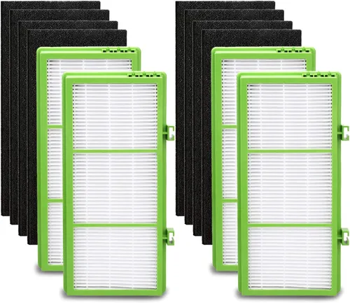 Miniatura 8 de Filtro de repuesto para Holmes Aer1 Series, piezas de repuesto # HAPF300AH-U4R, HAP242-NUC (4 filtros de repuesto + 8 prefiltros de refuerzo)