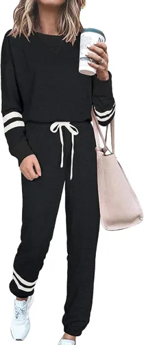 Miniatura 94 de Prettygarden - Conjunto de pijama de dos piezas para mujer, diseño de teñido anudado, sudadera informal de manga larga con pantalones largos, ropa